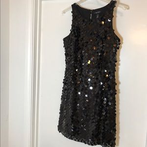 White House Black Market Black Sequin Sheath Dress