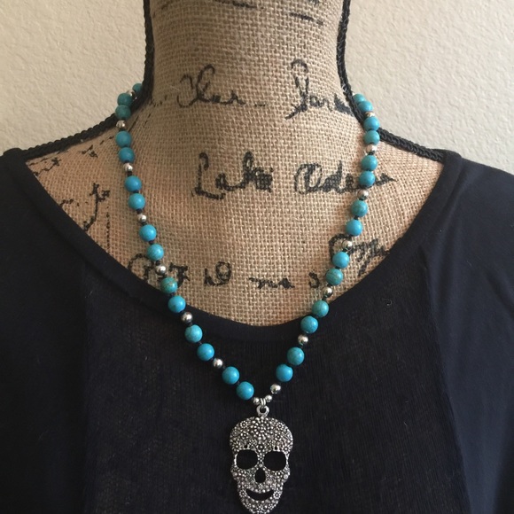Skull Handknotted Beaded Necklace