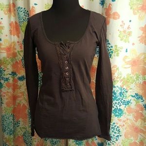 Free People Brown Longsleeve