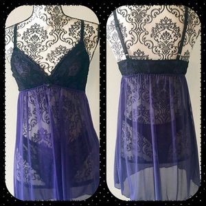 🌟NWOT!🌟 Lace babydoll gown & matching panty