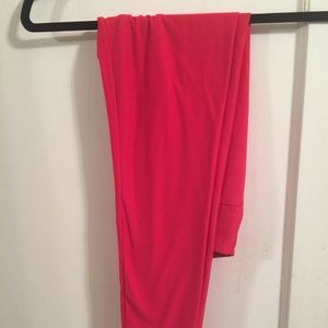 Pink LuLaRoe OS leggings EUC PRICE DROP