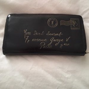 Authentic YSL black wallet
