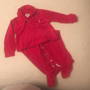 Infant velour jumpsuit
