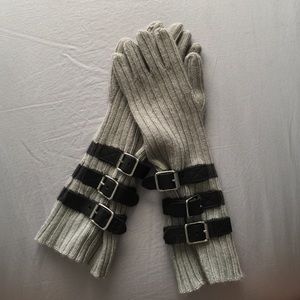 Y-3 for adidas grey wool gloves