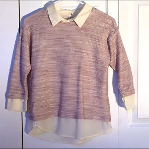Ann Taylor Sweaters - **FINAL PRICE** Built-in Button down sweater Ann Taylor Sweaters - **FINAL PRICE** Built-in Button down sweater