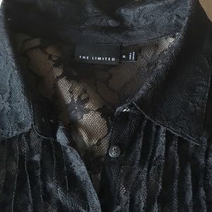 Black lace sleeve top