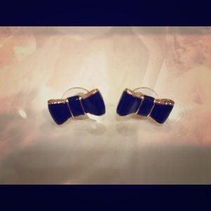 KATE SPADE BLACK BOW EARRINGS