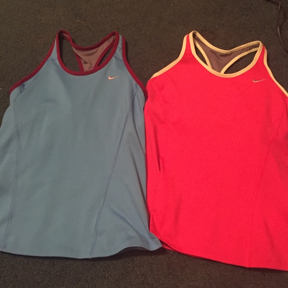 Two Nike dry fit tank tops