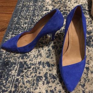 Madewell cobalt blue suede heals!