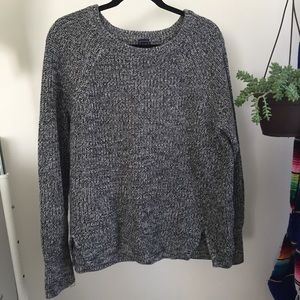 marled chunky knit sweater