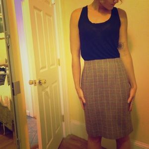 Tweed pencil skirt