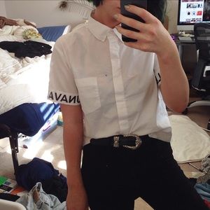 Crisp White Button Up Unavailable Short Sleeve