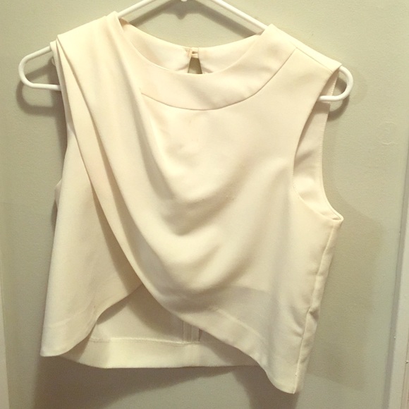 White ASOS crop top