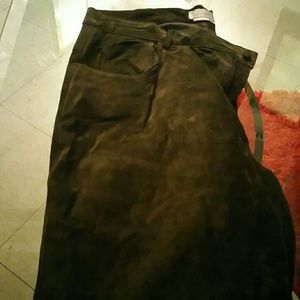 Suede pants