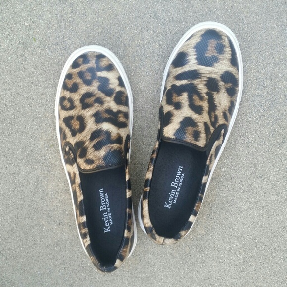 Kevin Brown Leopard Print Shoes