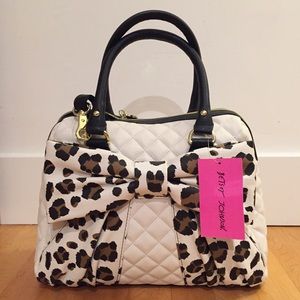 Betsey Johnson Leopard Dome Satchel