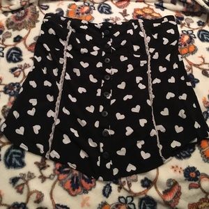 Torrid Strapless heart print shirt- size 1