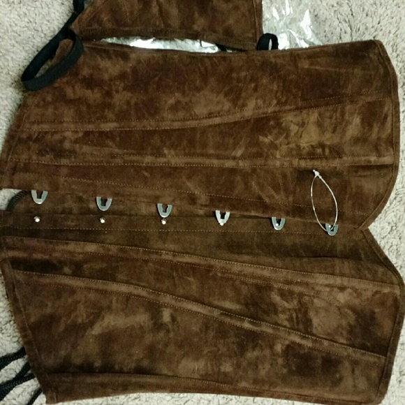 Brown suede corset size small