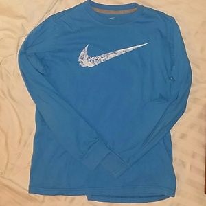 Nike blue.long sleeve boys tee