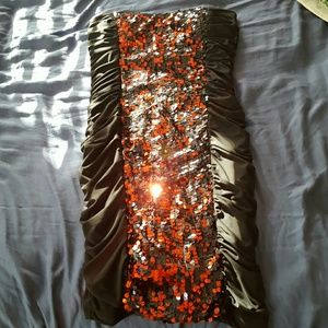 Sequence strapless dress