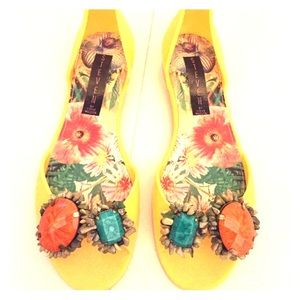 STEVEN by Steve Madden Peep Toe Jelly Flats