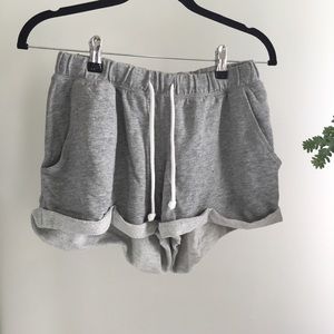 grey sweat shorts