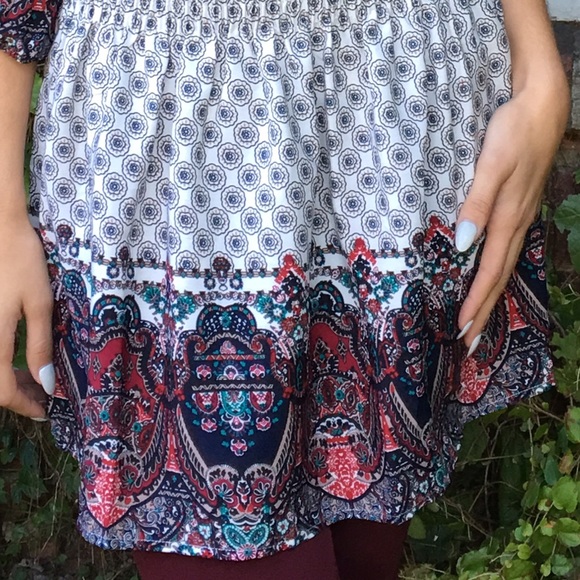 LAST ONE SALE! 🌸Vintage Print Peasant Dress - Picture 3 of 4