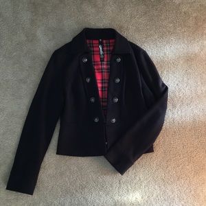 Black, plaid lining jacket