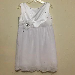 Girl's White Formal Dress