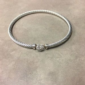 David yurman 3mm heart clasp bracelet