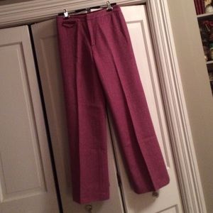 Tibi Dark Pink Tweed Trousers
