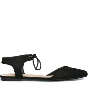 Faux suede flats