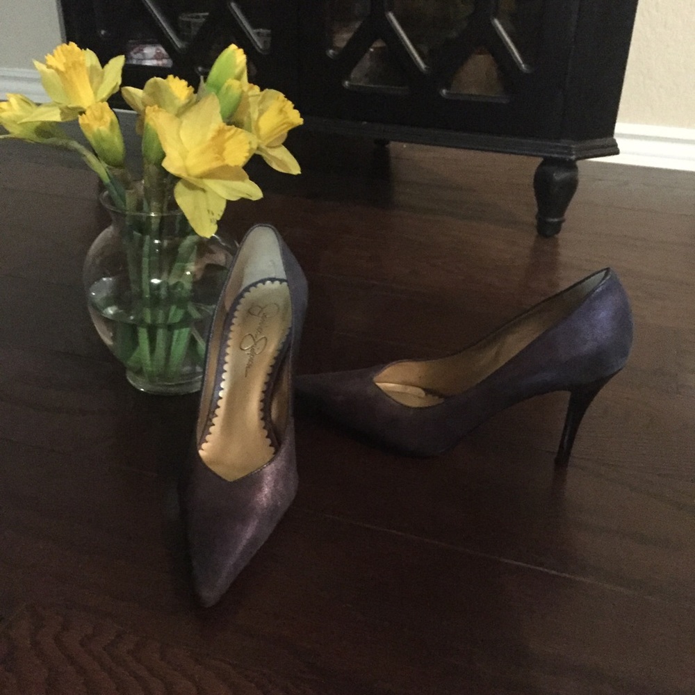 Purple Reign, Purple Pointy Toe Heels