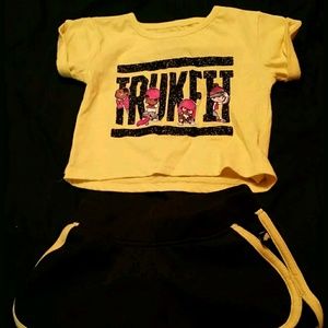 Truk Fit 4t little girl outfit 2 piece set