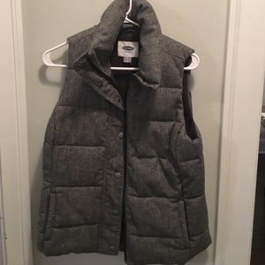 Gray puff vest