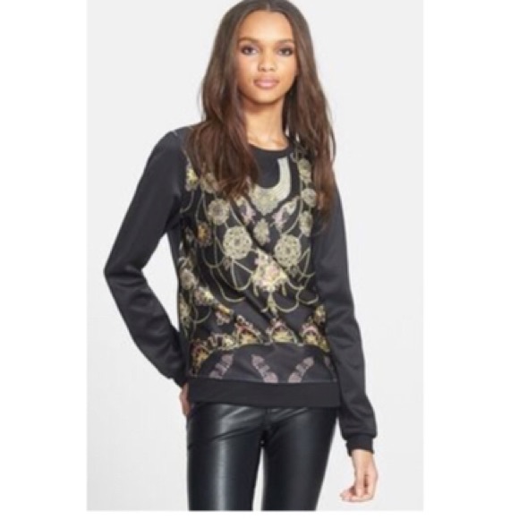 WAYF chain printed pull over sweatshirt