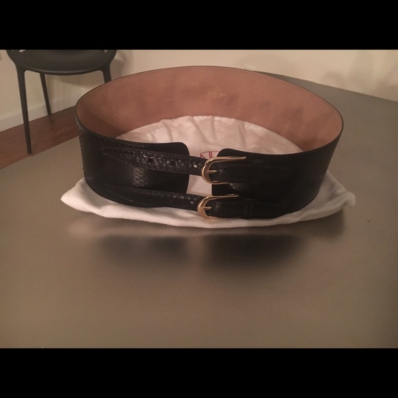 Snakeskin Belt/ double buckle