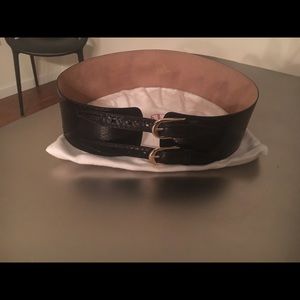 Snakeskin Belt/ double buckle