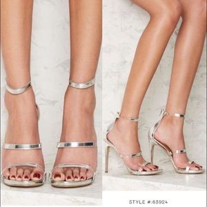 ⚡️flash sale⚡️Nasty Gal Fit to Thrill Heel SIlver