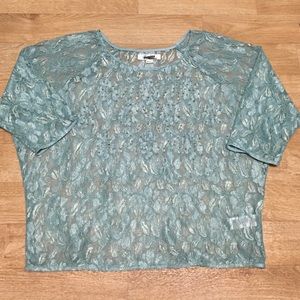 1DAYSALE! Forever 21 Boutique Aquamarine Top