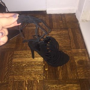 Lace up heel