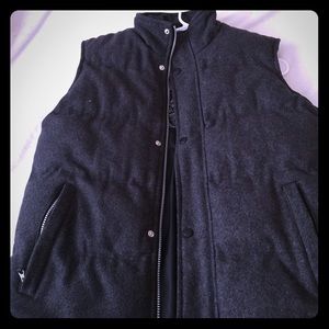 Dark gray puff vest