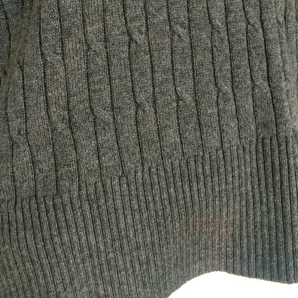Merona Cable Knit Sweater Gray Size XS w/ Pattern - Picture 3 of 4