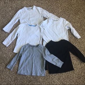 Lot of 5 - Boys 2T Long Sleeve Undershirts
