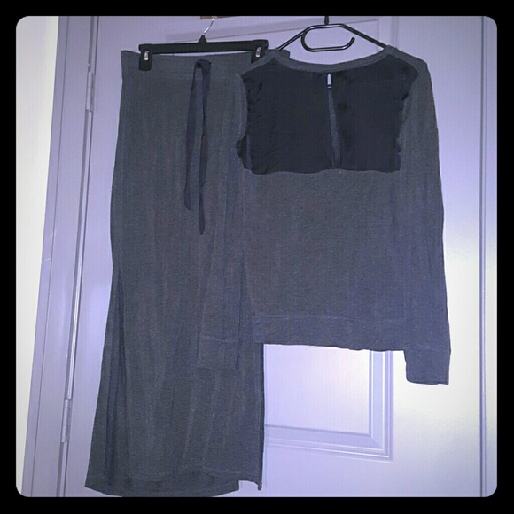 PJ Luxe 2-piece lounge set - long skirt and shirt