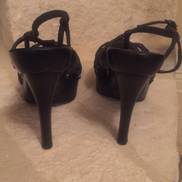 High Heel Black Suede Platform - Picture 3 of 4