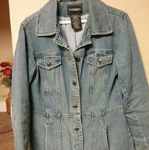 lined denim jacket sz 8/10