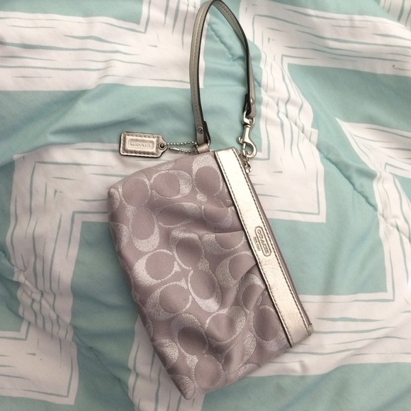 Coach Silver Wristlet