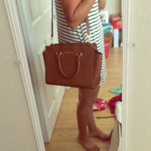Brown Michael Kors Selma purse
