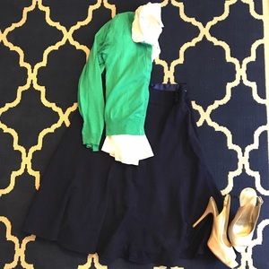Navy blue swing skirt sz8